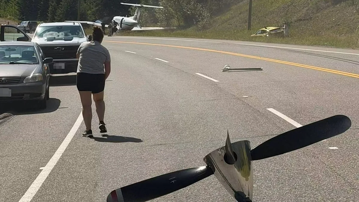 Notlandung auf Straße! - Flugzeug kracht in Familienauto – Mutter stirbt
