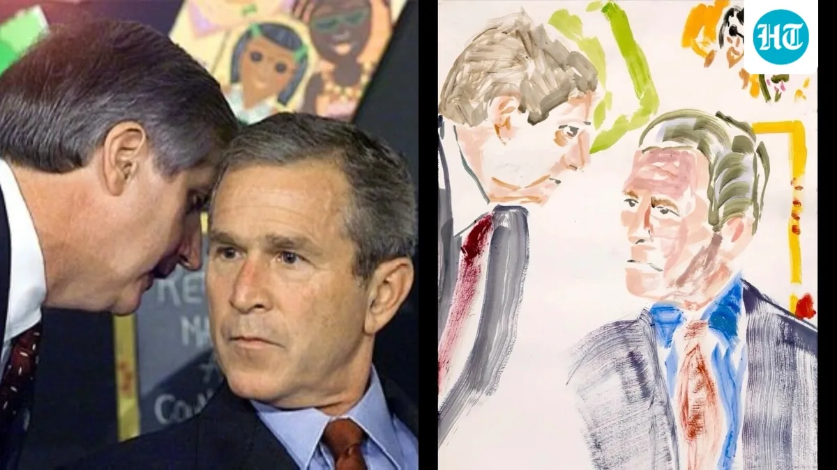 George Bush 9/11 paintings show ex-President finding out about terrorist attack; netizens say ‘this is insane’