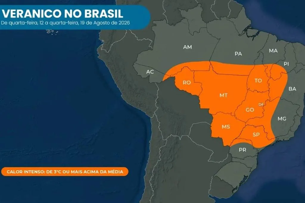 São Paulo e mais 12 estados terão veranico até a próxima quarta-feira (19)