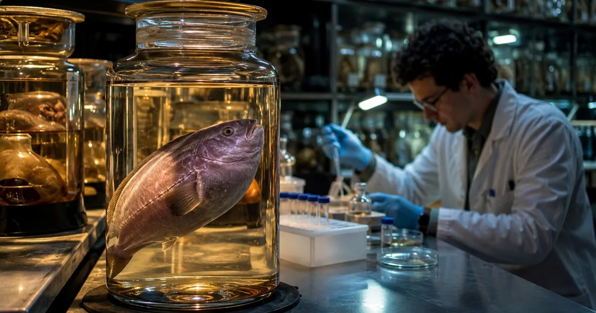 Durante un siglo, más de 500 peces ballena permanecieron flotando en frascos ubicados en las frías trastiendas de un museo: durante todo ese tiempo, nadie se dio cuenta de que esas criaturas eran el mismo animal