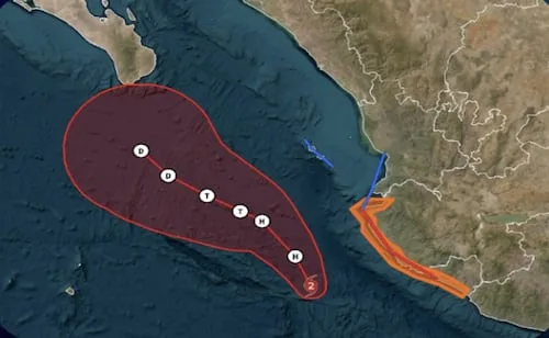 Trudy continúa como huracán categoría 2; provocará lluvias intensas en Jalisco, Colima y Nayarit