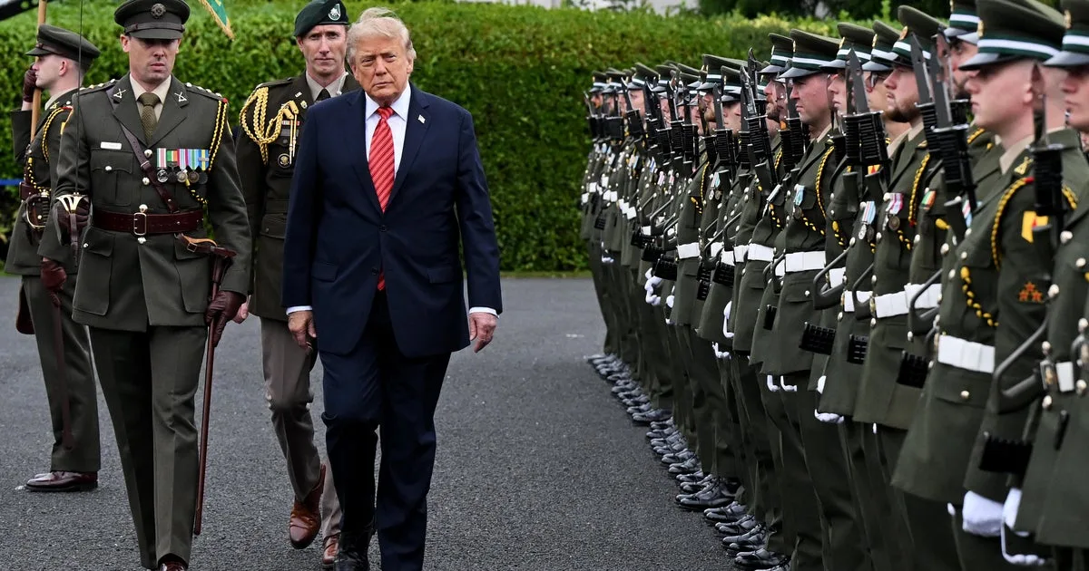 Trump arrives in Ireland for talks and to watch the Irish Open