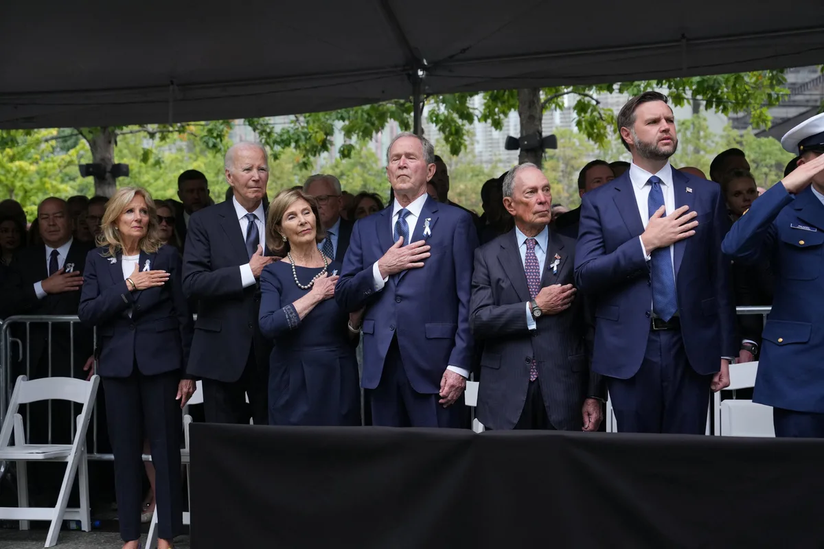 Los expresidentes de EE.UU. Biden, Obama, Bush y Clinton asistieron a la conmemoración por el 11S