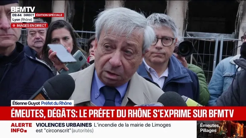 Manifestations du 17 octobre: Étienne Guyot, préfet du Rhône, annonce "100 blessés" parmi "les forces de sécurité" et "160 interpellations" à Lyon