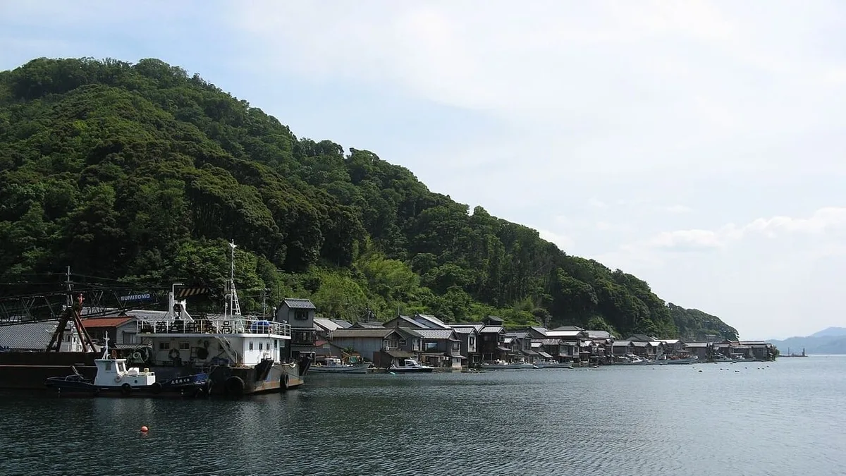 Un pueblo de Japón cuenta con más de 200 casas de madera sobre el agua