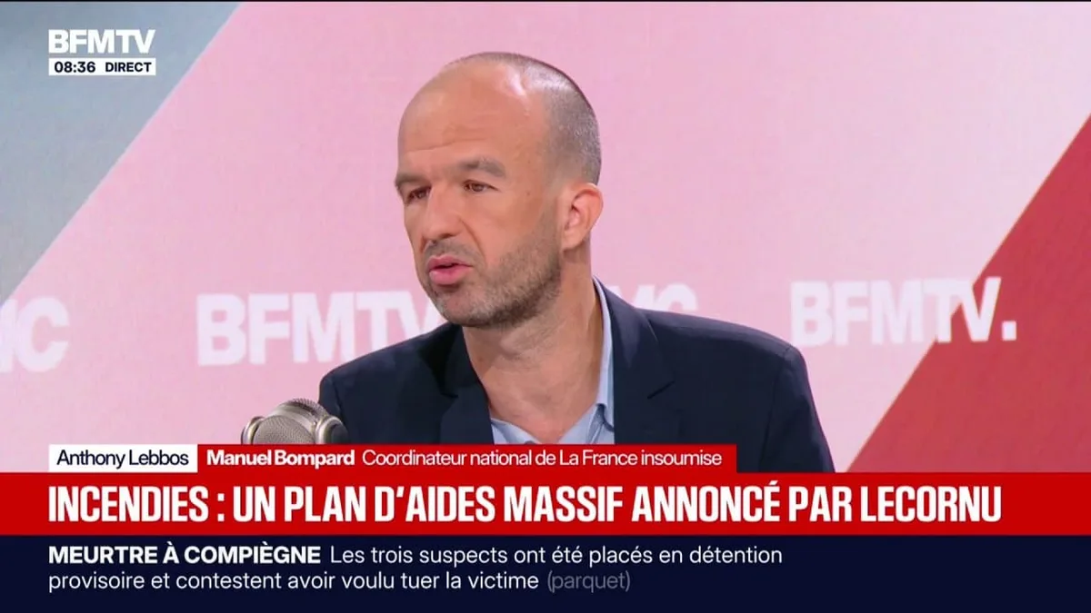 Incendies: "Le gouvernement a menti pendant tout l'été (...) disant que les moyens étaient suffisants", assure Manuel Bompard