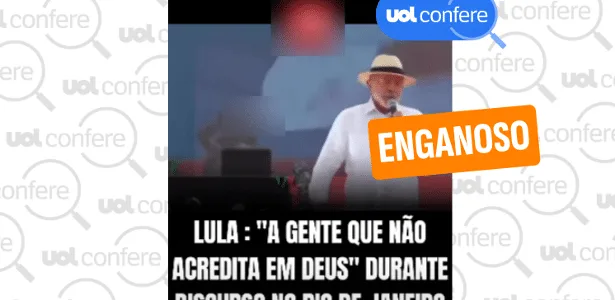 Lula não disse que não acredita em Deus; vídeo foi tirado de contexto