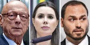 Real Time: Amin, de Toni e Carlos Bolsonaro empatam na disputa ao Senado por SC