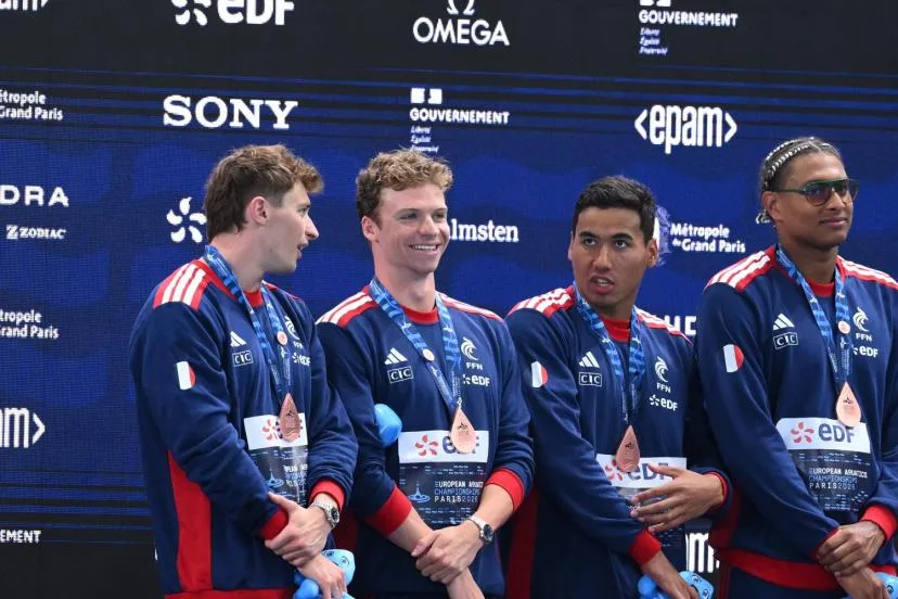 Le 4 x 100 m 4 nages français, un relais habitué à performer : « À deux ans des Jeux, on montre qu'on est toujours là, et on a de la marge »