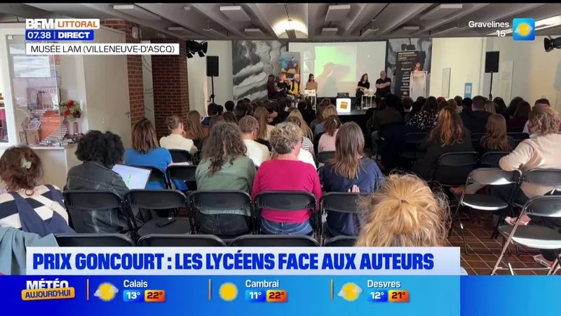 Les lycéens nordistes face aux auteurs, en lice pour le prix Goncourt.