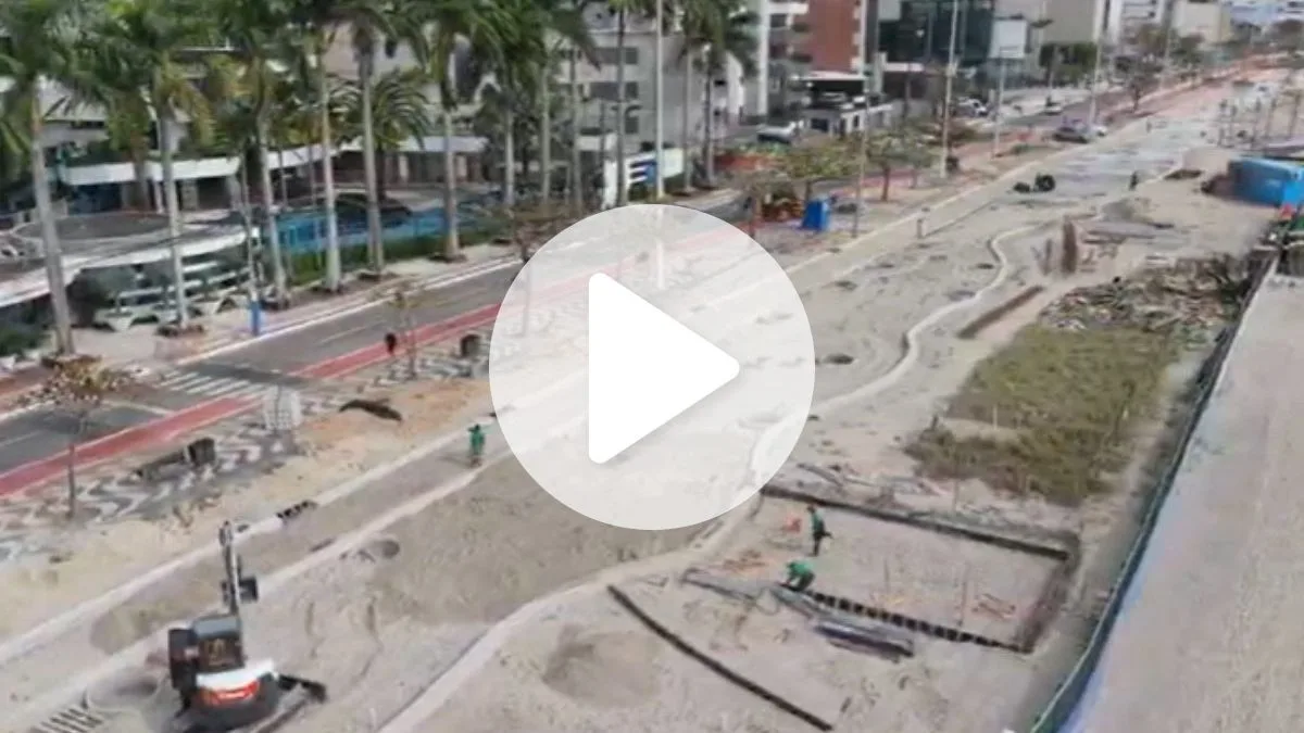 Vídeo mostra ângulo surpreendente de ‘muralha’ de 6 km que promete proteger praia de Balneário Camboriú
