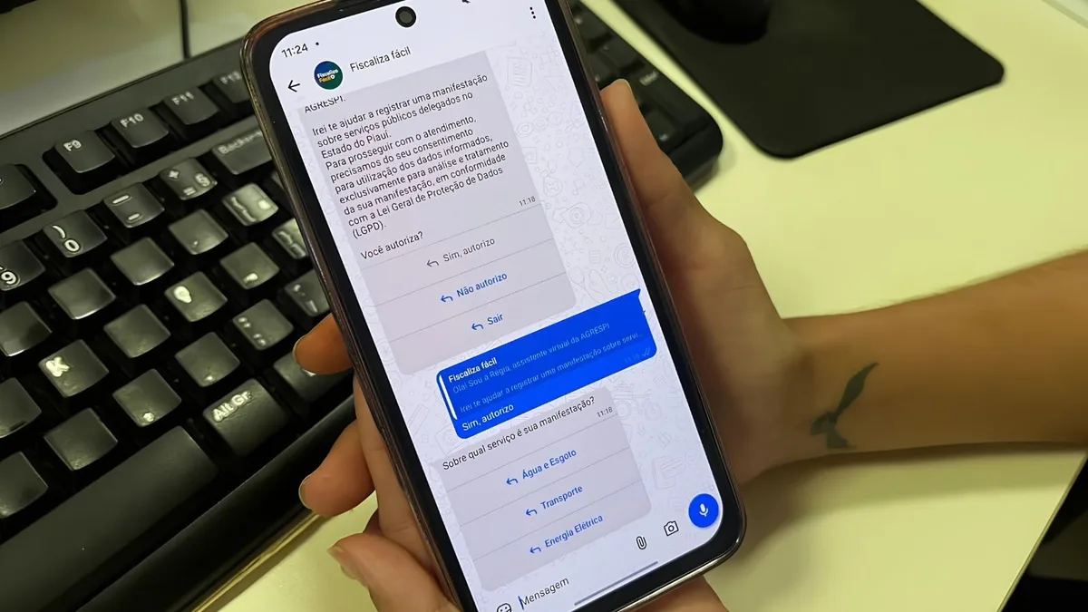 Saiba como registrar reclamações sobre abastecimento de água, de energia e transporte no Piauí através do WhatsApp