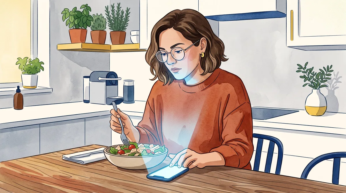 Expertos alertan que comer mirando el celular no solo distrae: cuáles son los efectos sobre el hambre, la saciedad y la ingesta