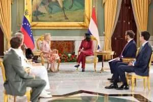 Presidenta Delcy Rodríguez recibió cartas credenciales de la embajadora de Países Bajos