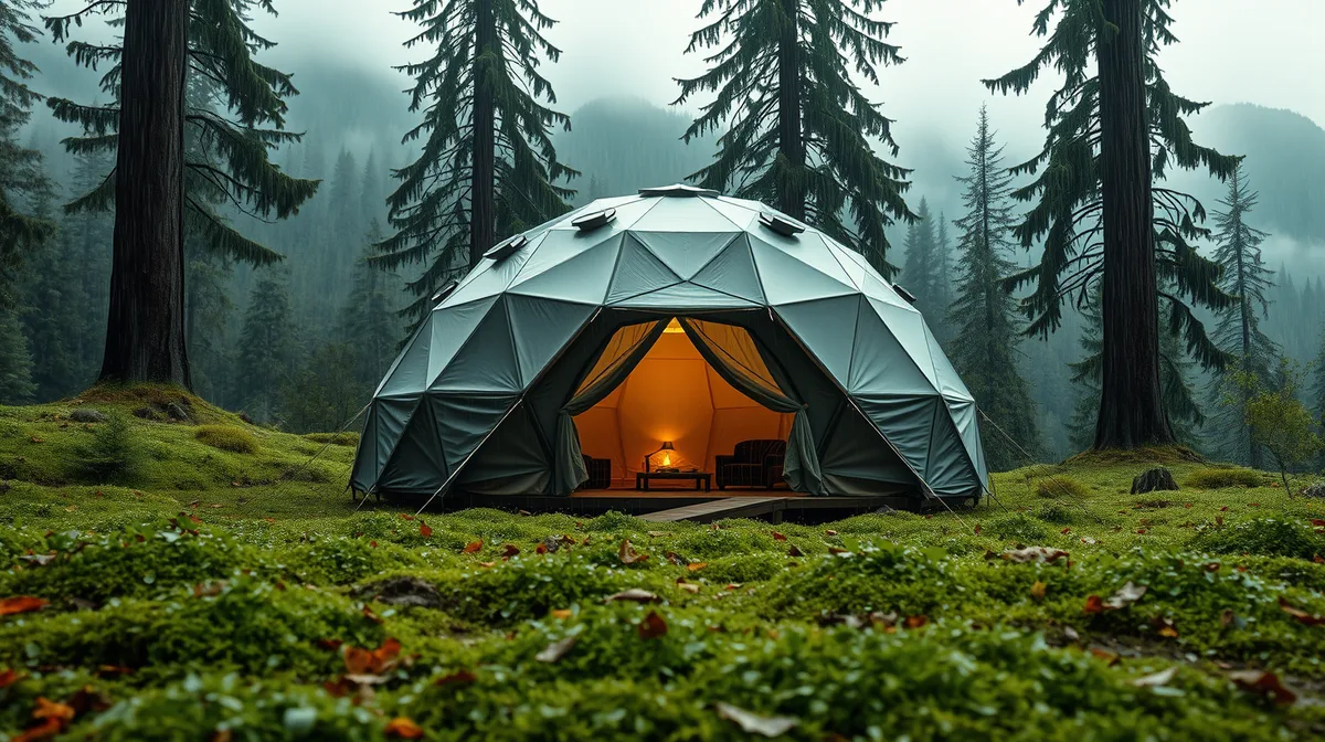 A self-powered tent turns rain, wind and human movement into electricity
