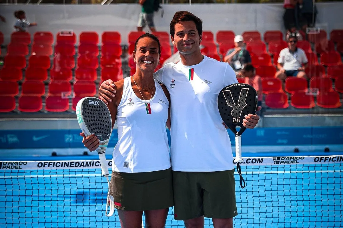 Sofia e Peu Araújo na final do padel misto: medalha já ninguém lhes tira nos Jogos do Mediterrâneo