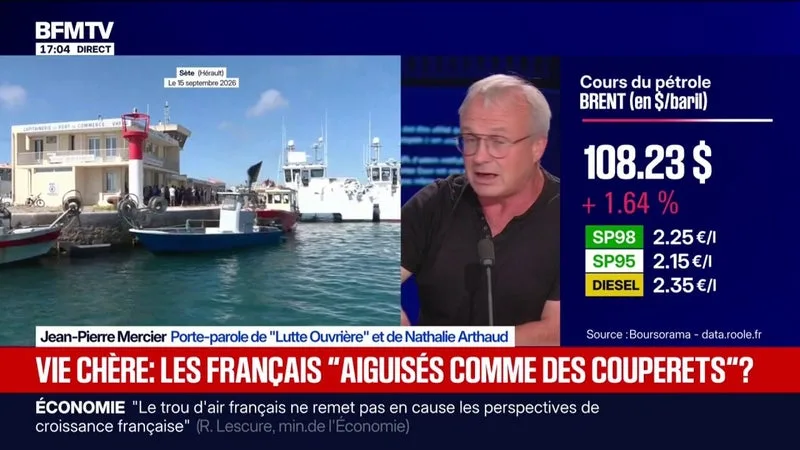 Hausse des carburants: "La colère doit s'exprimer", assure Jean-Pierre Mercier, porte-parole "Lutte Ouvrière"