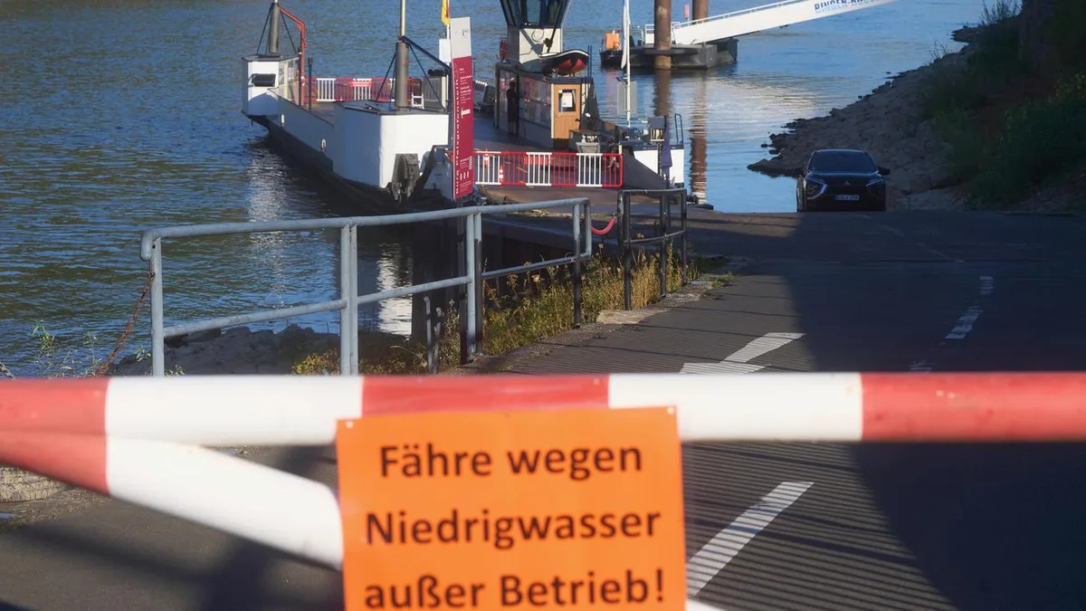 Niedrigwasser: Rhein-Fähren nehmen Betrieb wieder auf