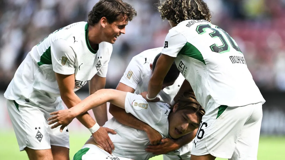 DFB-Pokal: Keine Mühe bei Fünftligist: Gladbach zieht in 2. Runde ein