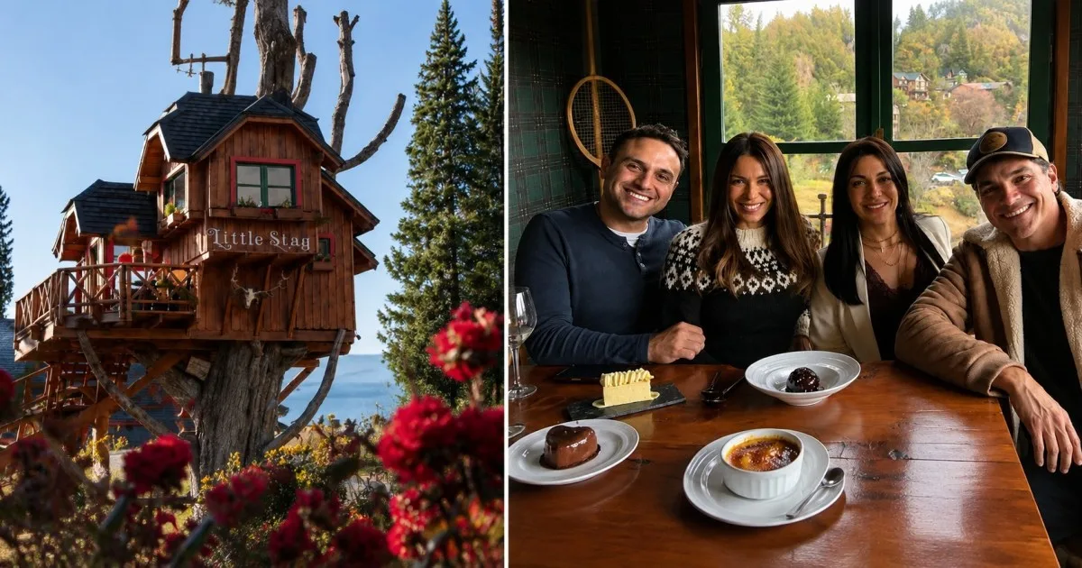 Así es la increíble casita en el árbol de Bariloche que visitó Pampita: está a 29 escalones de altura