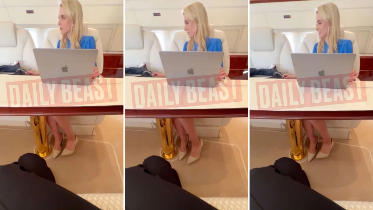 Natalie Harp Pictured On Trump’s Personal Plane in Leaked Video
