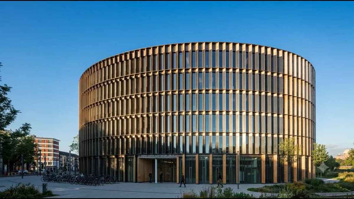 Germany opened a solar-walled city hall in 2017 that produced surplus energy