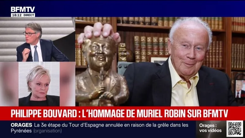 "Il avait le goût du grand public": Muriel Robin, humoriste et comédienne, rend hommage à Philippe Bouvard sur BFMTV