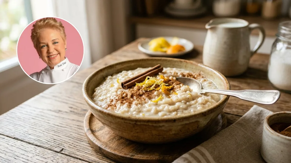 Susi Díaz, chef: “Para que el arroz con leche quede más cremoso, agregá 1 pizca de sal y 50 g de manteca al final”