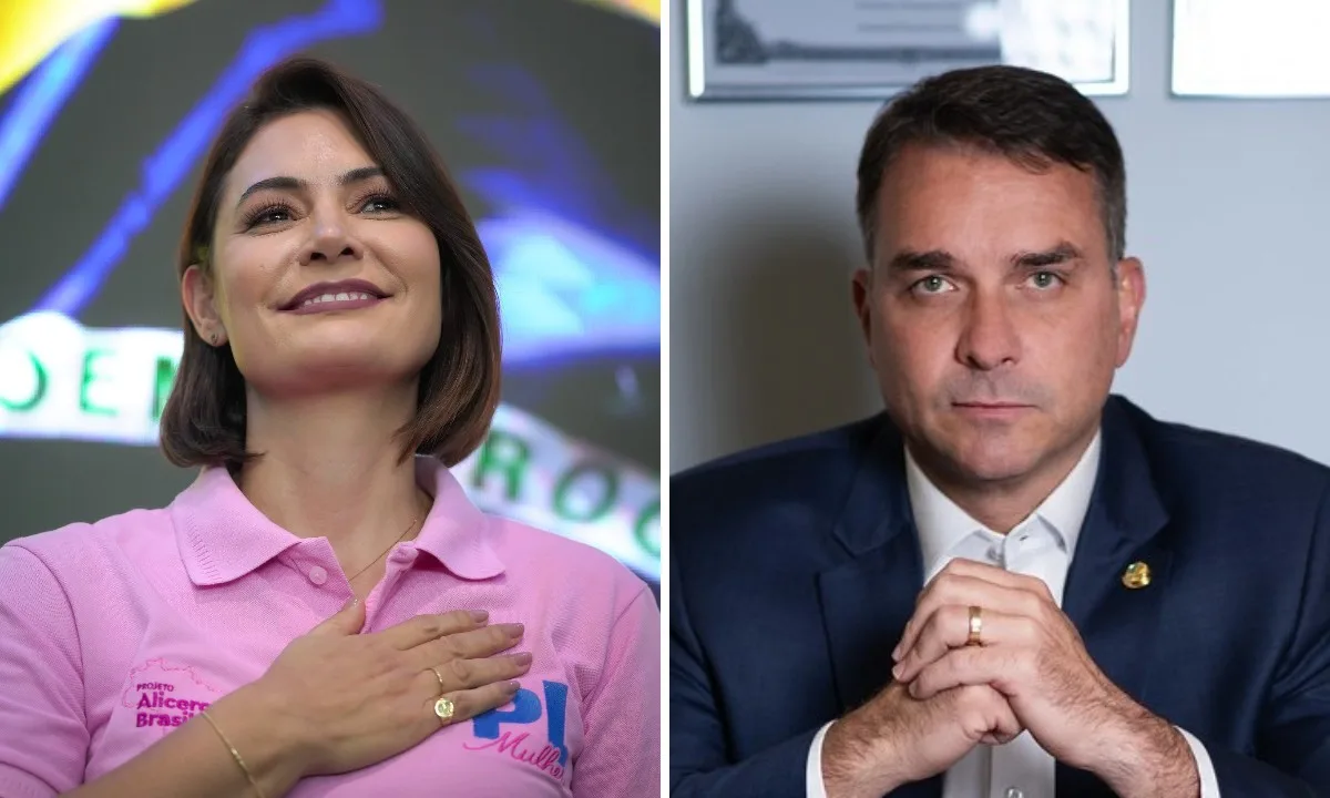'Levanta a mão aí quem não tem problema na família', diz Michelle após gravar programa eleitoral com Flávio