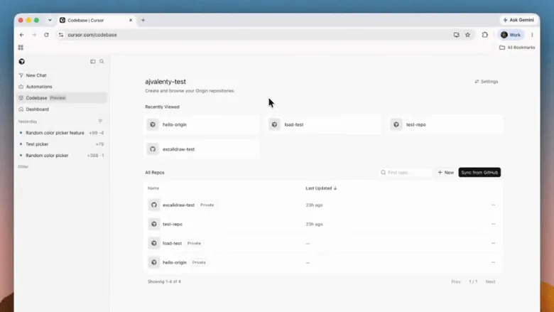 CursorがGitHub対抗のコードホスティングサービス「Origin」を発表