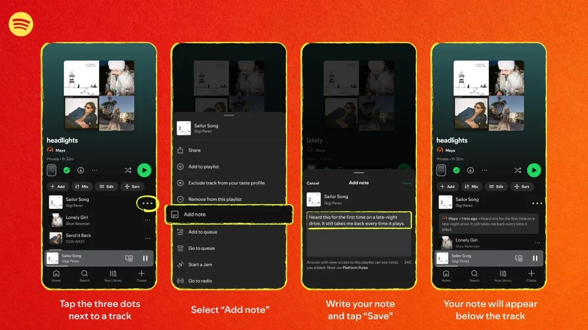Spotify Introduces Playlist Notes for Songs, Podcasts and Audiobooks