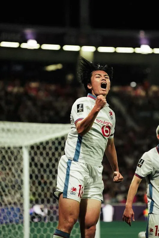 "지루 제친 이유 증명했다" 日 축구 환호! 우에다, 빅리그 연착륙...데뷔 후 '2경기 2골'→안첼로티 아들 눈도장 찍었다