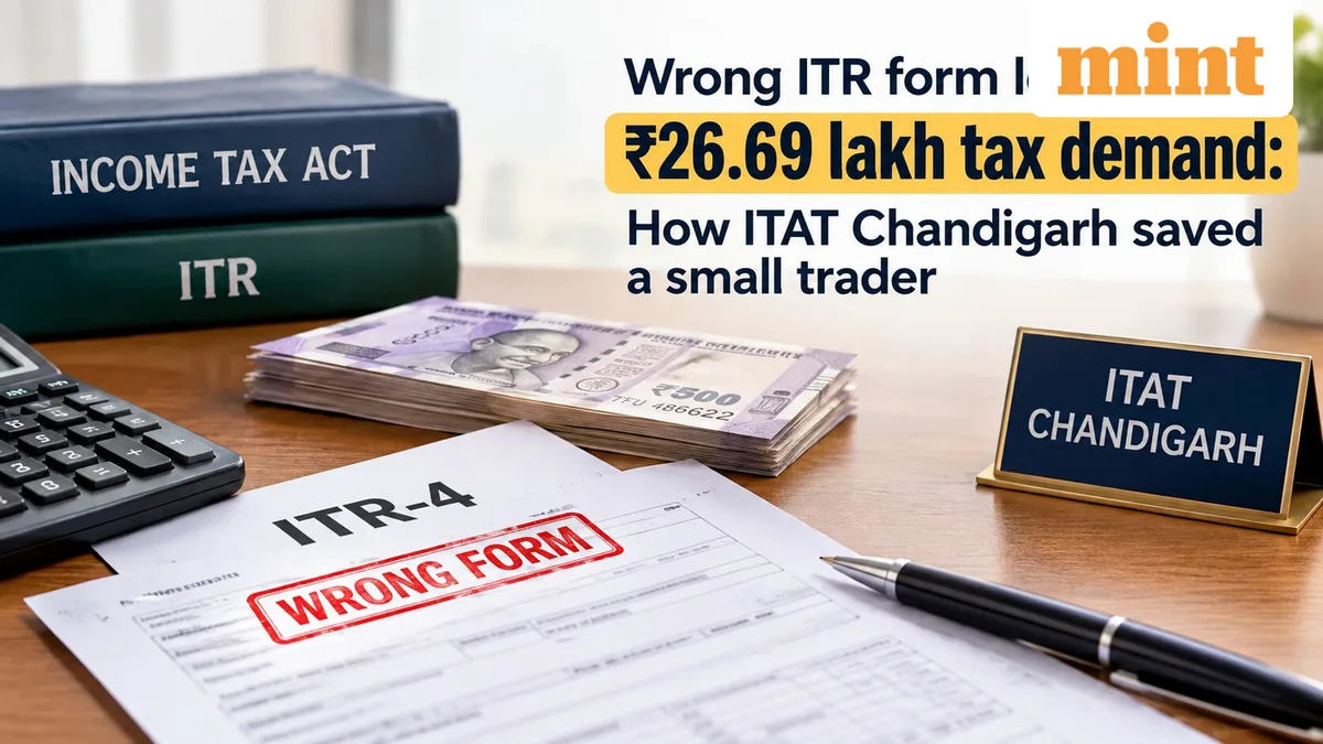 Wrong ITR form led to ₹26.69 lakh tax demand: How ITAT Chandigarh saved a small trader