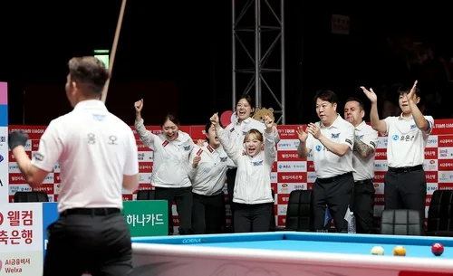 휴온스, 창단 6시즌 만에 첫 프로당구 팀리그 라운드 우승