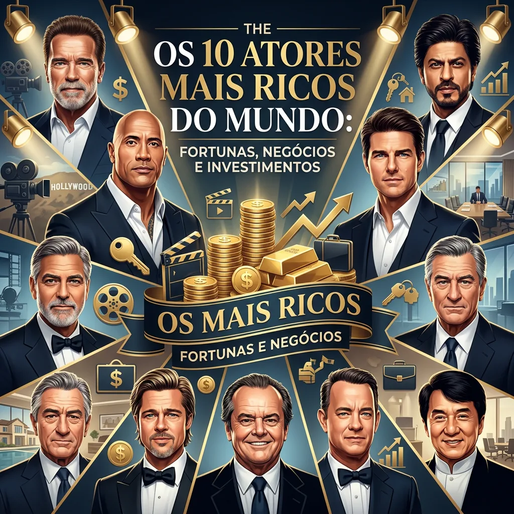 Os 10 Atores Mais Ricos do Mundo: Fortunas, Negócios e Investimentos