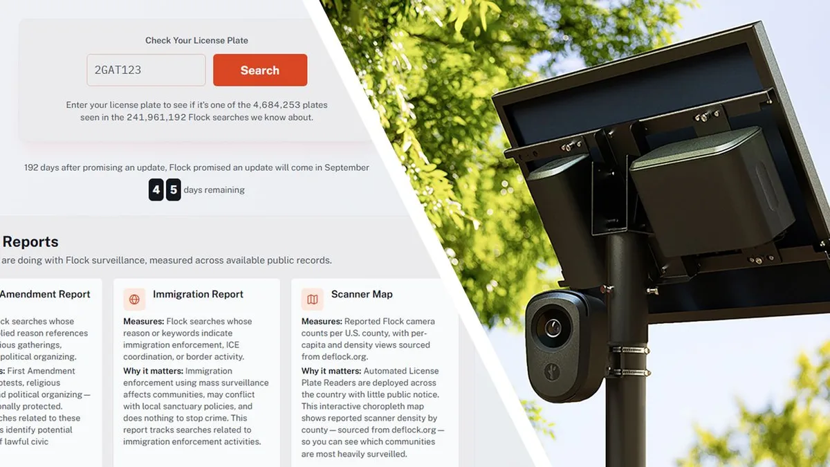 Have you been Flocked? This free website reveals when your license plate has been searched for on the cop camera database
