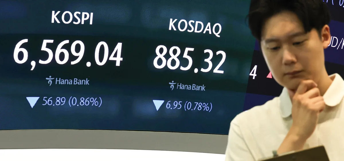 코스피 장중 3% 급락...오픈AI 매출액 축소 논란으로 반도체주 약세