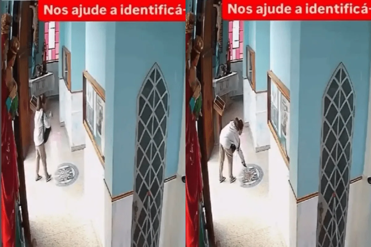 Mulher é flagrada jogando fezes dentro de igreja no interior de SP