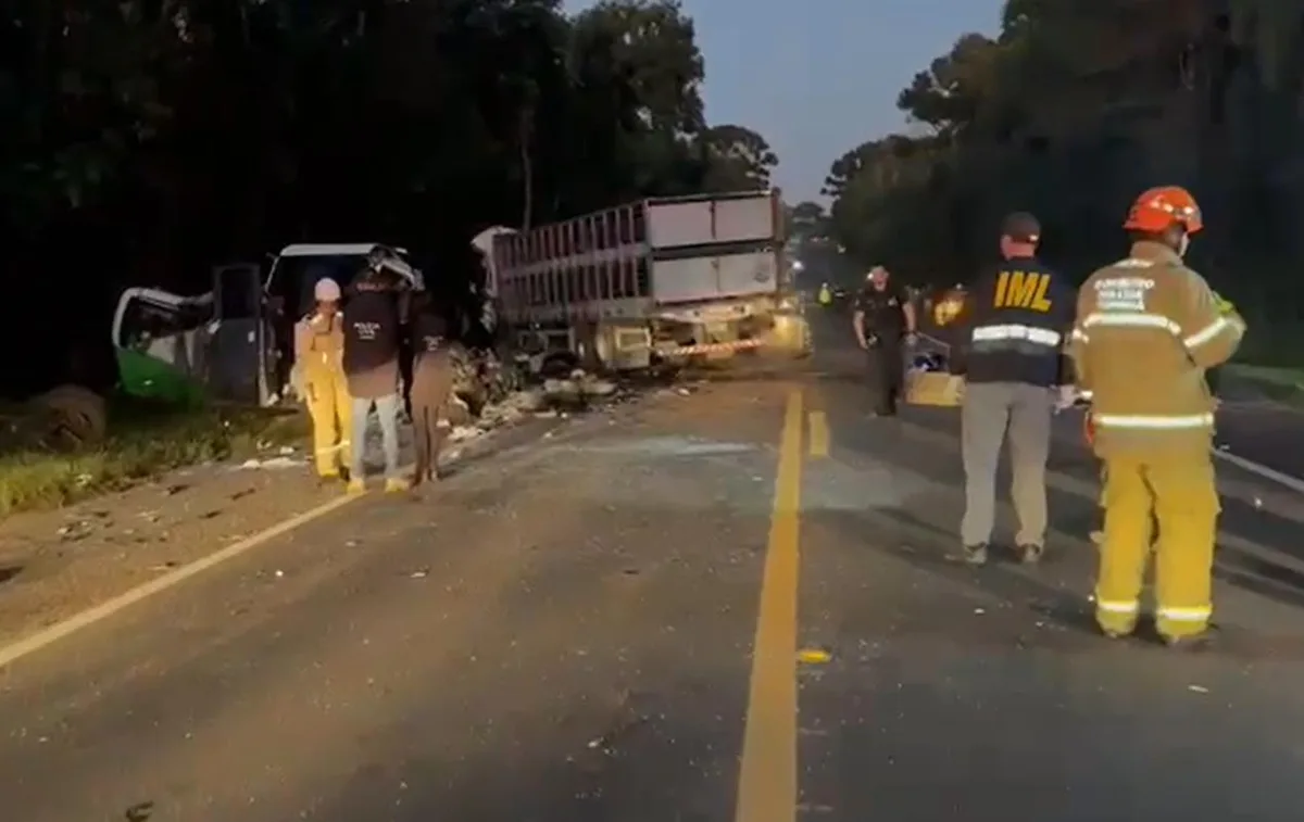 Carreta teria invadido contramão e atingido micro-ônibus; 23 morreram