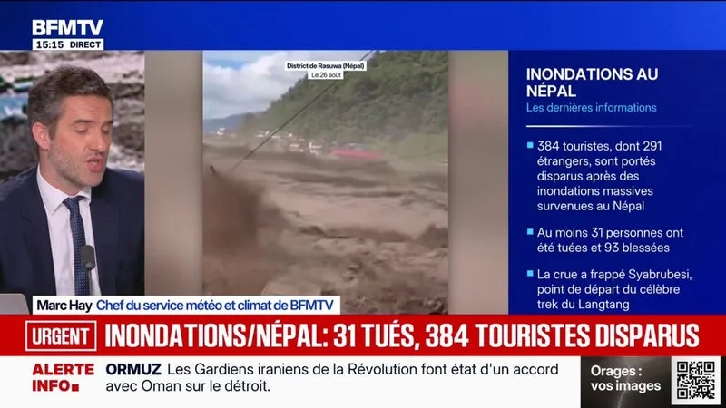 Inondations meurtrières au Népal: un tremblement de terre à l'origine du torrent de boue