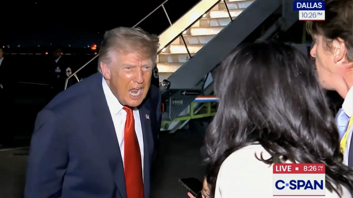 Unhinged Trump Lunges at Female Reporter over Embarrassing Question