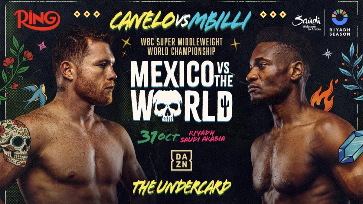 Canelo vs Mbilli: Cartelera oficial de las funciones del 31 de octubre en Arabia Saudita