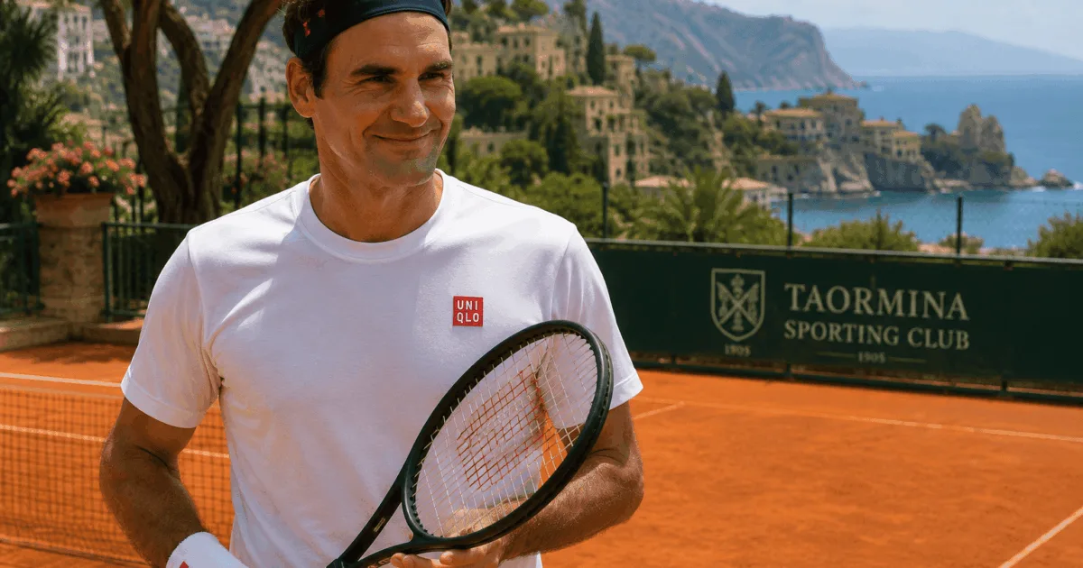 Roger Federer aproveita férias e joga tênis na Sicília