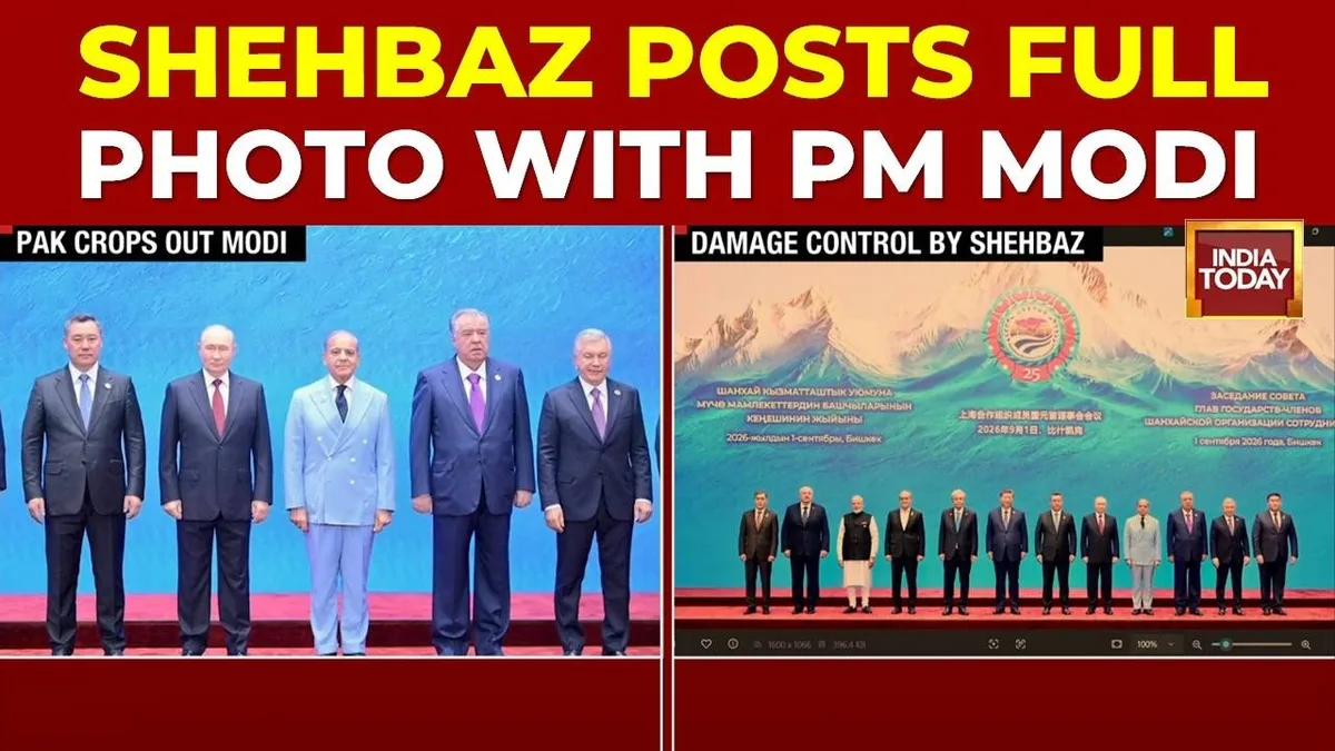 SCO Summit Row: Shehbaz Sharif Shares Full Photo With PM Modi After Backlash Over Cropped Frame