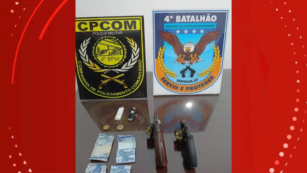 Trio é preso com armas de fogo após denúncia na Ilha de Santana, no Amapá