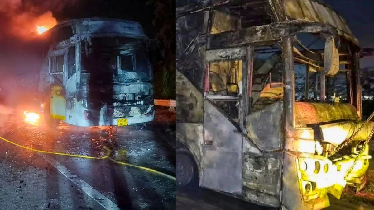 'Die then, we won't stop': Passengers begged driver to pull over before bus caught fire