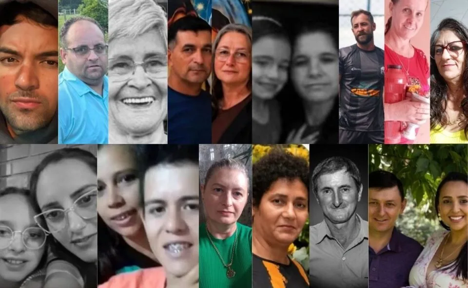 Veja a lista com os nomes das 23 vítimas do grave acidente entre micro-ônibus e caminhão na BR-373, no Paraná