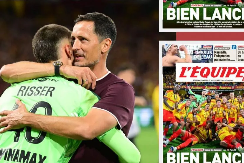 « Bien lancés » : les Lensois tombeurs du PSG lors du Trophée des champions sont à la une de « L'Équipe » dans les Hauts-de-France