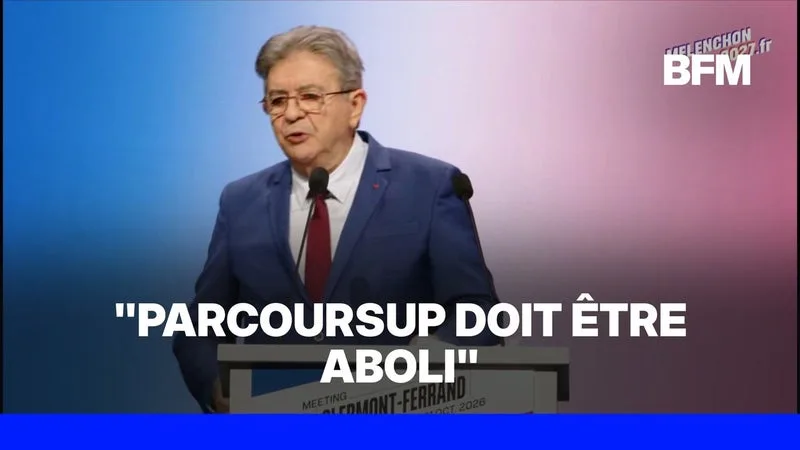 Pour Jean-Luc Mélenchon, candidat LFI à la présidentielle, "Parcoursup doit être aboli"