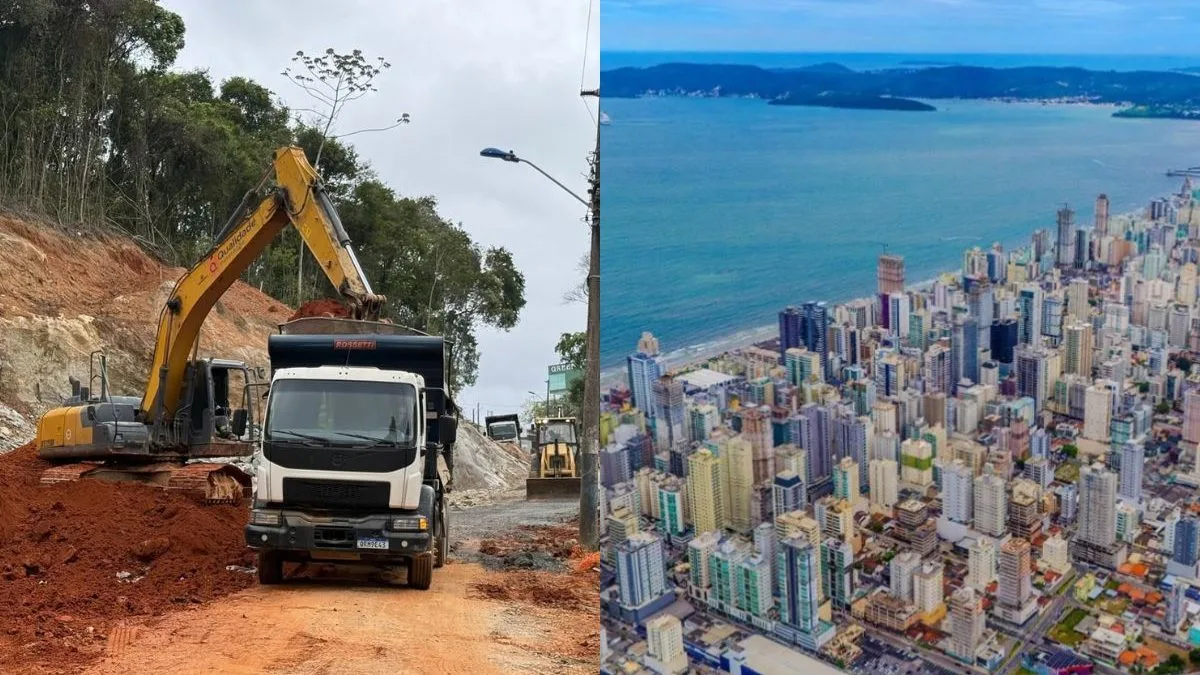 Estrada de barro que vai servir de ‘rota de fuga’ das filas na BR-101 para praia de SC será fechada para explosão de rochas
